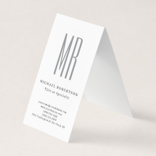 Professionell Klassisk Monogram Minimalistisk Enke Visitkort