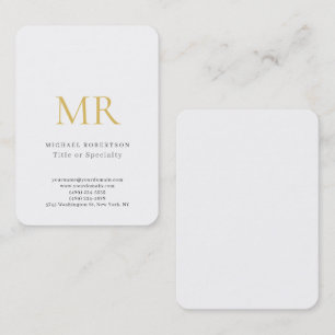 Professionell Klassisk Monogram Minimalistisk Enke Visitkort