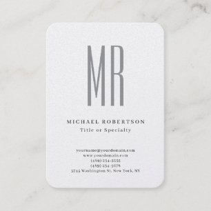 Professionell Klassisk Monogram Minimalistisk Enke Visitkort