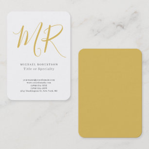Professionell Klassisk Monogram Minimalistisk Enke Visitkort