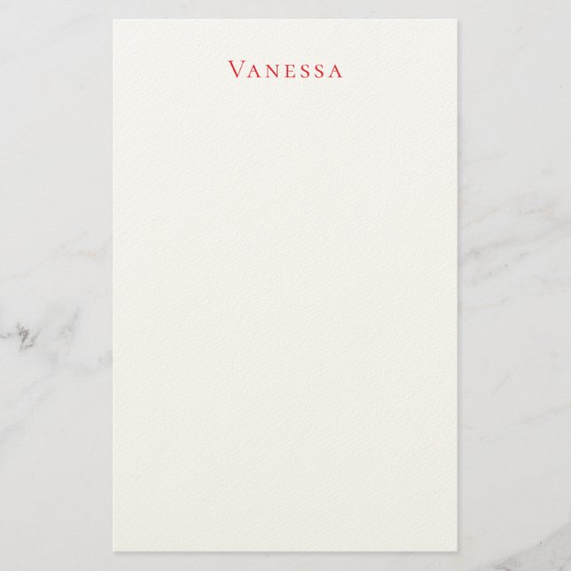 Professionell klassisk typsnitt eget namn anpassad brevpapper (Framsida)