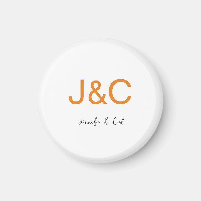 Professionell Klassiskt monogram - minimalistiskt  Magnet (Framsidan)