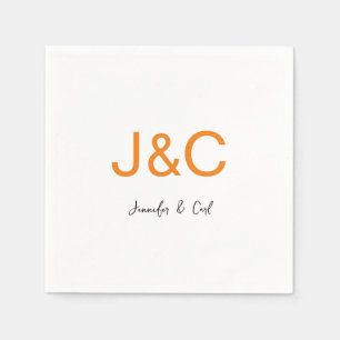 Professionell Klassiskt monogram - minimalistiskt  Pappersservett