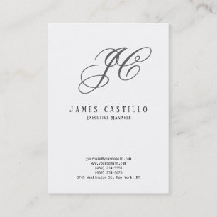 Professionell Klassiskt monogram - minimalistiskt Visitkort