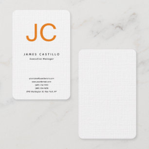 Professionell Klassiskt monogram - minimalistiskt Visitkort