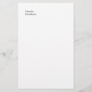 Professionell Klassiskt teckensnittsminimalistiskt Brevpapper