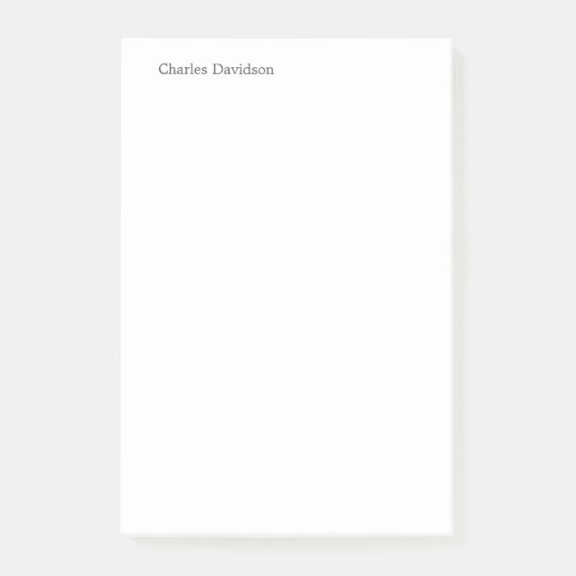 Professionell Klassiskt teckensnittsminimalistiskt Post-it Block (Framsida)