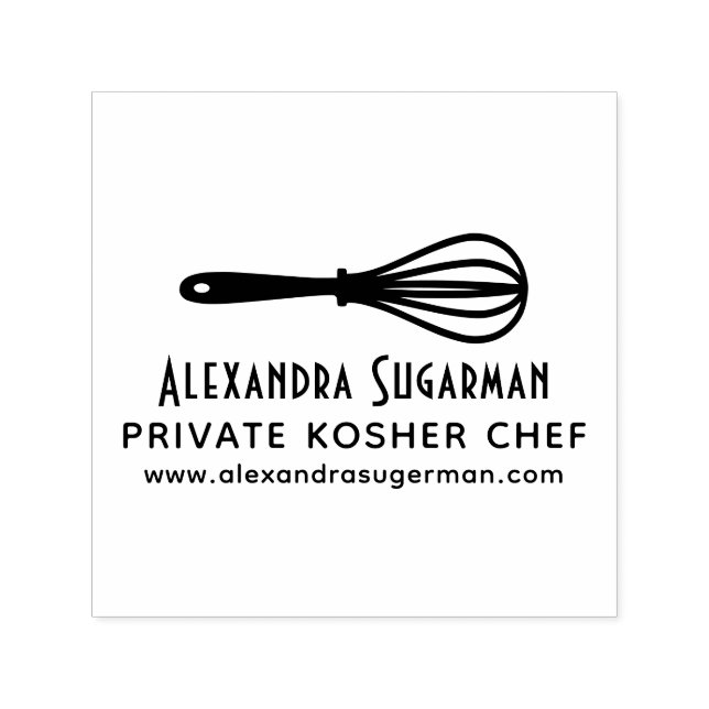 Professionell Kosher-kock, Whisk Företag Logo Självfärgande Stämpel (Design)