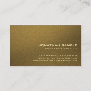 Professionell Kreativ Elegant Guld Look Lyx Visitkort