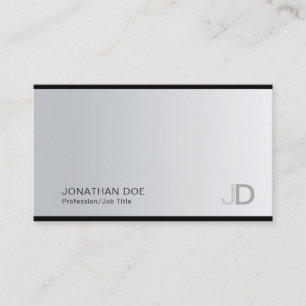 Professionell Kreativ Modern Monogram Silver Coola Visitkort