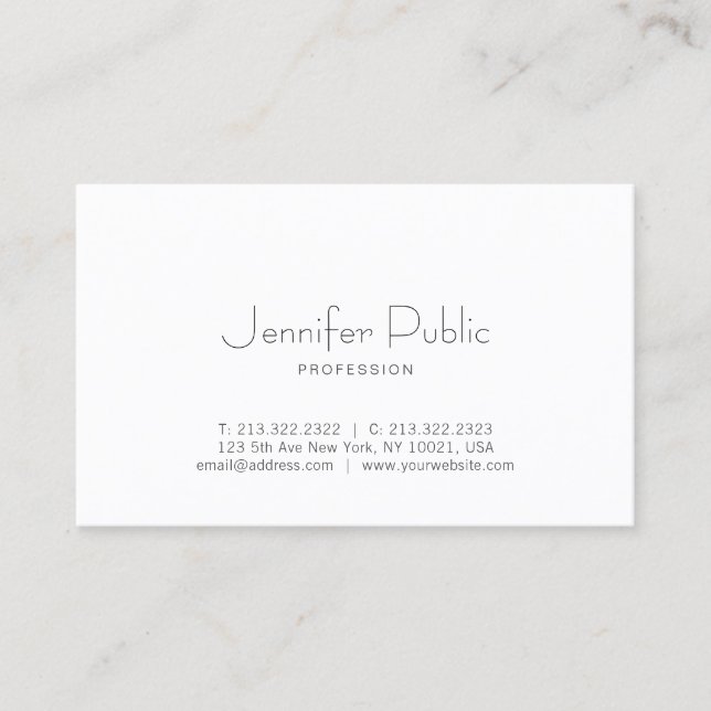 Professionell Kreativ Modern Simple Template Coola Visitkort (Framsida)