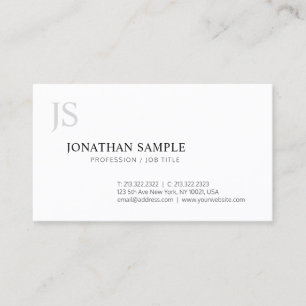 Professionell Kreativ Monogram Plain Modern Visitkort