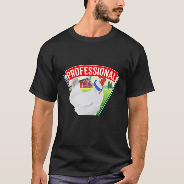 Professionell kycklingvandrare  Äggbonde går Chick T Shirt (Framsida)
