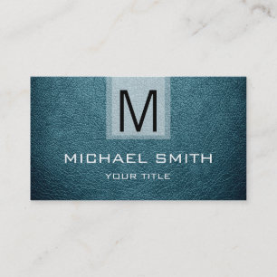Professionell Läder texturerat monogram nr 15 Visitkort
