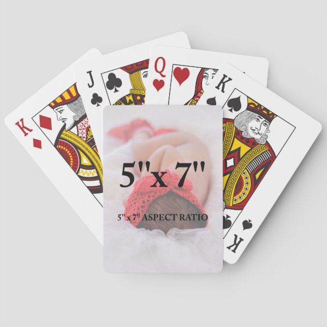 Professionell Lägg till ditt fotoproportioner 5 x  Casinokort (Baksidan)