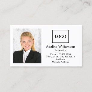 Professionell Lägg till logotyp och foto Visitkort