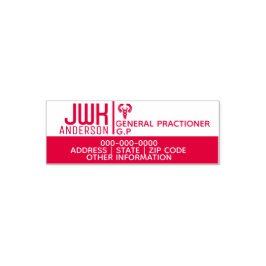 Professionell Läkare Health DIY caduceus Självfärgande Stämpel