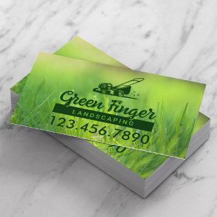 Professionell Landscaping & Gräsmatta Care Grönt F Visitkort