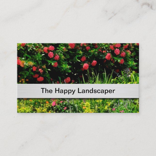 Professionell Landscaping Service Provider Visitkort (Framsida)