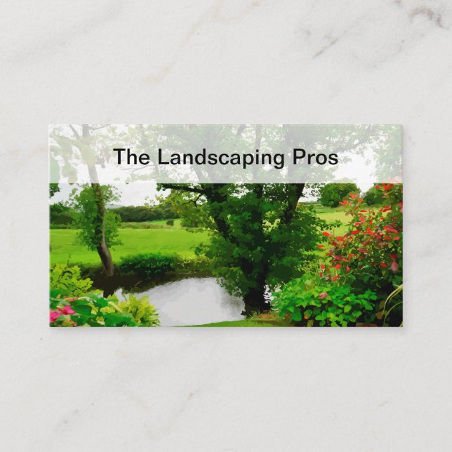 Professionell Landscaping Services Visitkort (Framsida)