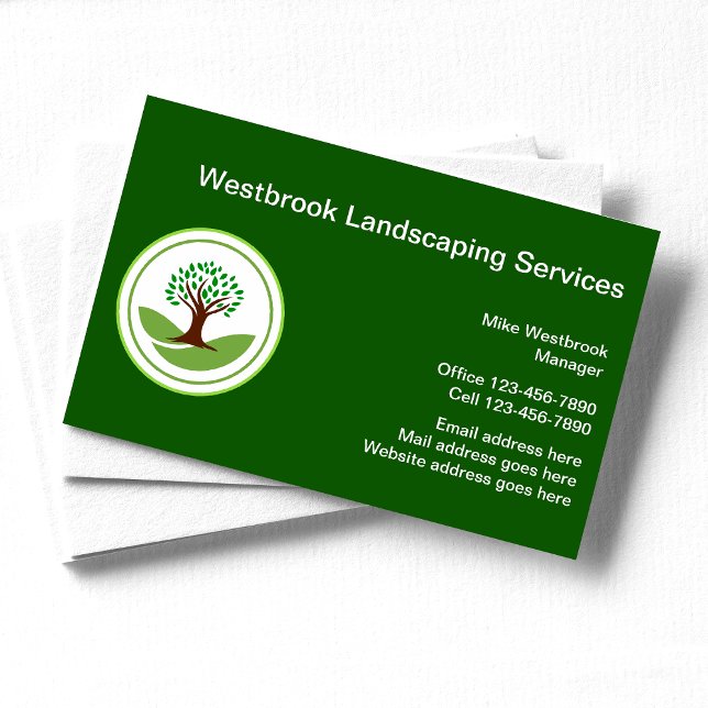 Professionell Landscaping Services Visitkort (Skapare uppladdad)