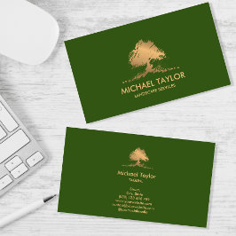 professionell Landskap träd och gräsmatta Visitkort