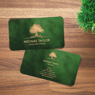 professionell Landskap träd och gräsmatta Visitkort