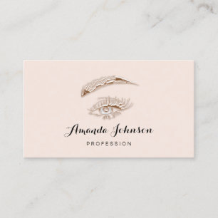 Professionell Lash Brows Makeup Logotyp Ro Smala Visitkort