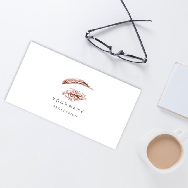 Professionell Lash Brows Makeup Logotyp Ro Visitkort (Skapare uppladdad)