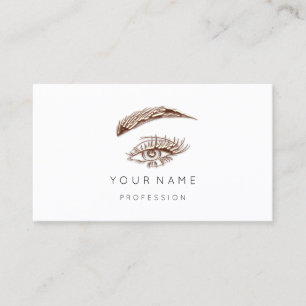 Professionell Lash Brows Makeup Logotyp Ro Visitkort