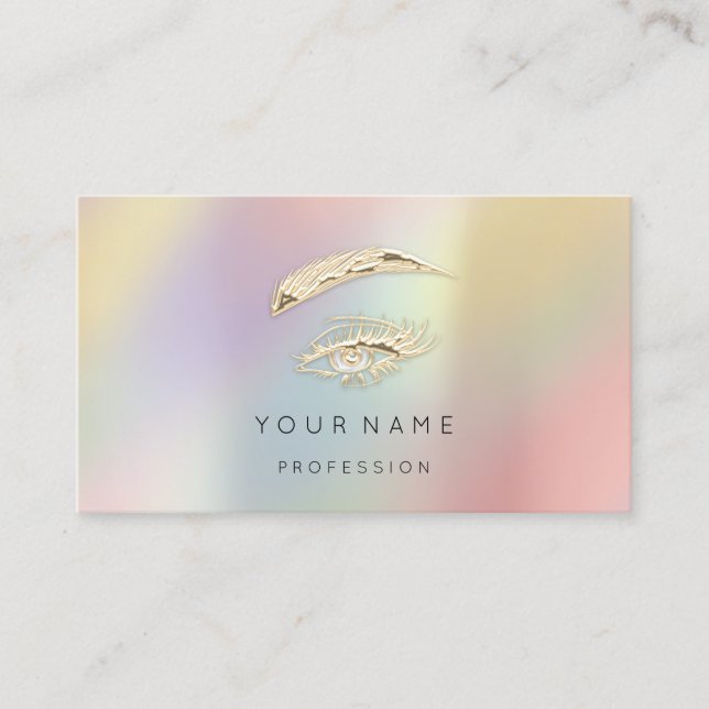 Professionell Lash Brows Makeup QR-LOGOTYP Visitkort (Framsida)