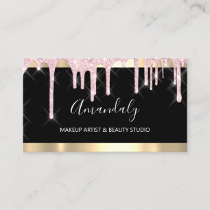 Professionell Lash Makeup Artist Black Rosa Drives Visitkort