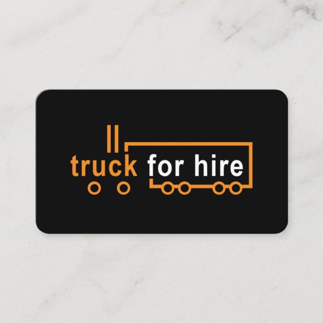 Professionell Lastbil för hyr-signalladdare Visitkort (Framsida)