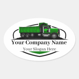 Professionell Lastbil Hauling Company Ovalt Klistermärke