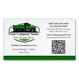 Professionell Lastbil Hauling Company QR-kod Magnetiska Visitkort