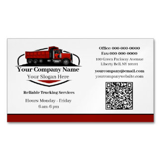 Professionell Lastbil Hauling Company QR-kod Magnetiska Visitkort