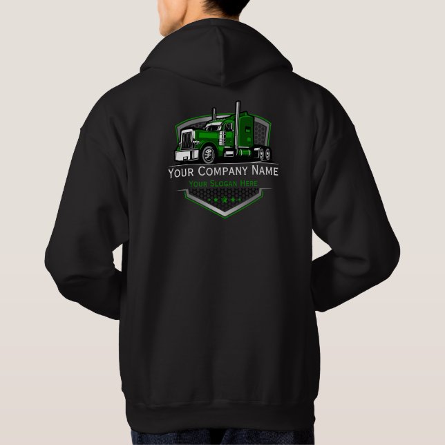 Professionell lastbilsföretag för transport hoodie (Baksida)