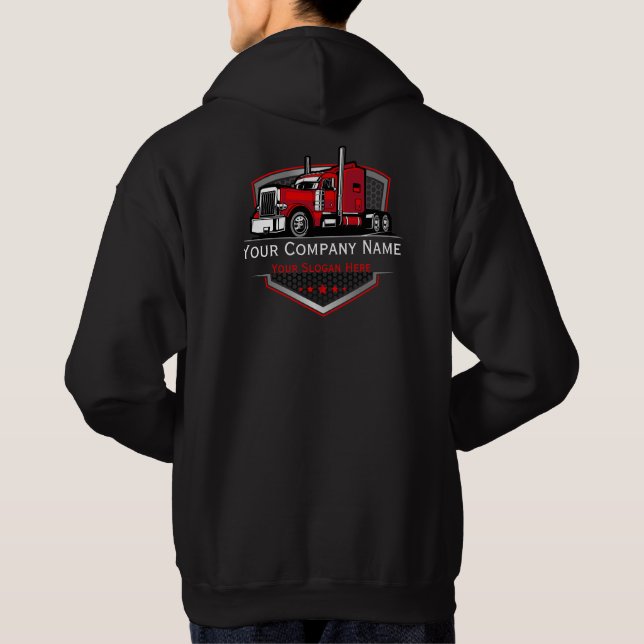 Professionell lastbilsföretag för transport  hoodie (Baksida)