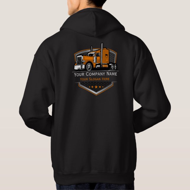 Professionell lastbilsföretag för transport  hoodie (Baksida)