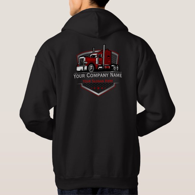 Professionell lastbilstransportföretag  hoodie (Baksida)