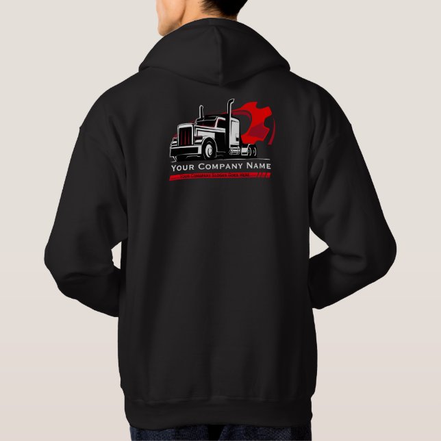 Professionell lastbilstransportreparation Företag Hoodie (Baksida)