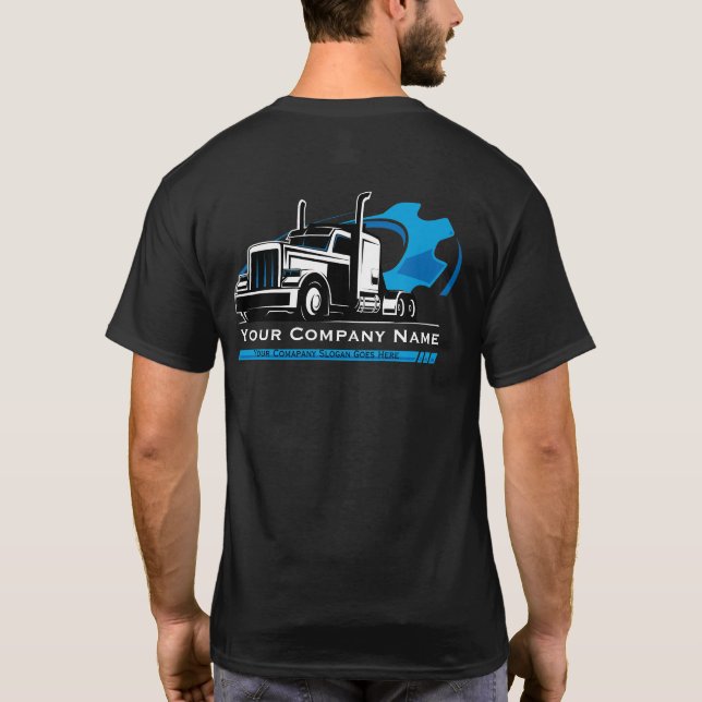 Professionell lastbilstransportreparation Företag T Shirt (Baksida)