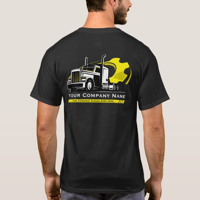 Professionell lastbilstransportreparation Företag T Shirt (Baksida)