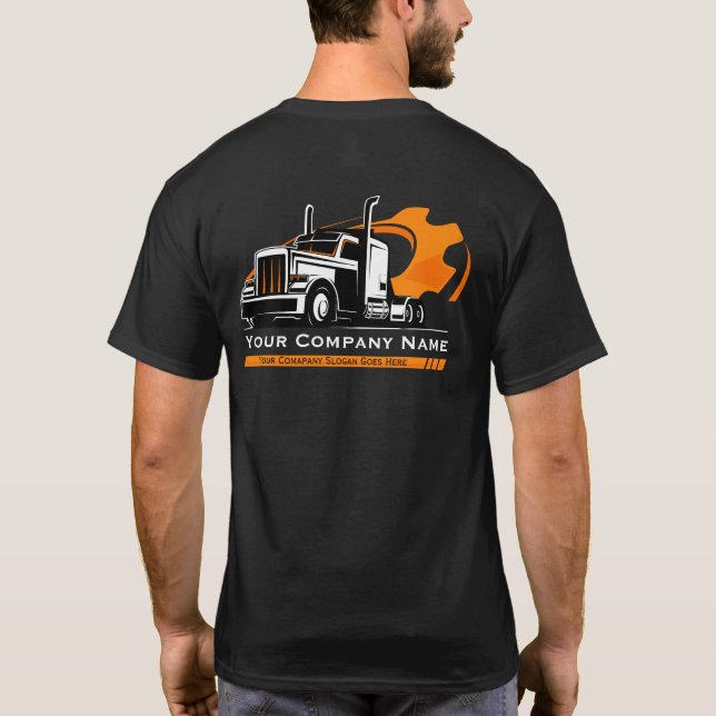 Professionell lastbilstransportreparation Företag T Shirt (Baksida)
