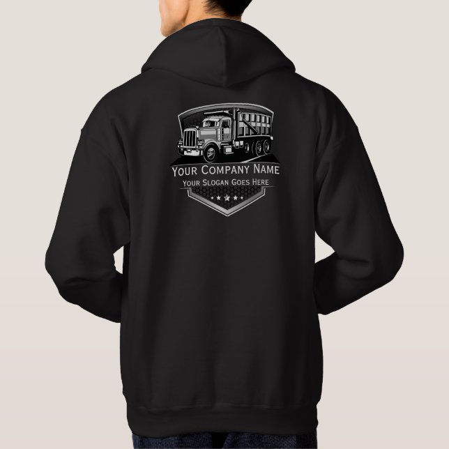 Professionell Lastransport Företag Hoodie (Baksida)
