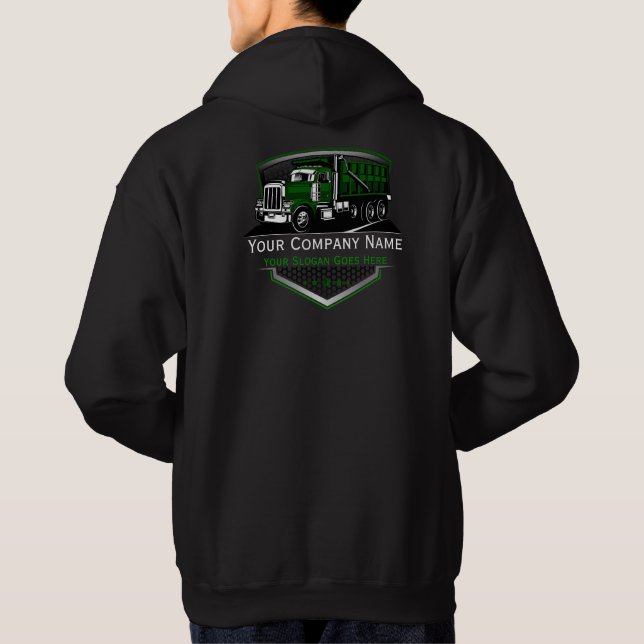 Professionell Lastransport Företag Hoodie (Baksida)