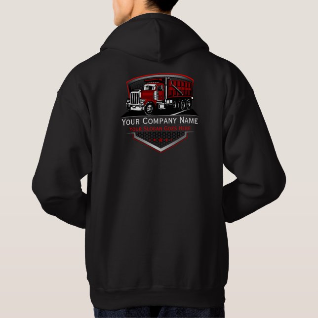 Professionell Lastransport Företag Hoodie (Baksida)