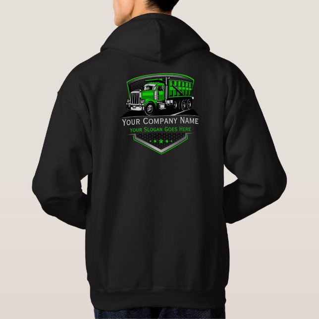 Professionell Lastransport Företag Hoodie (Baksida)