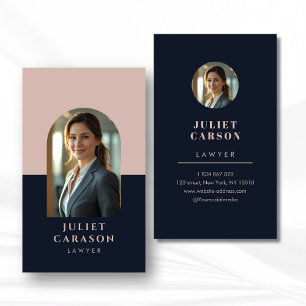 Professionell Lawyer Arch Photo Visitkort