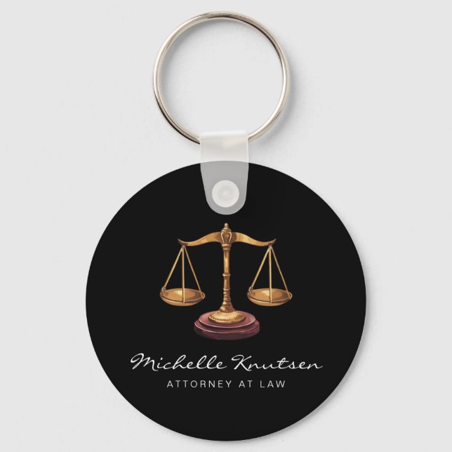 Professionell Lawyer Attorney lyxury Black Guld Nyckelring (Framsida)